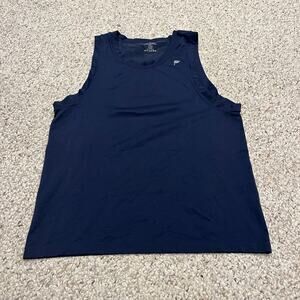 Fabletics Men's Muscle Tank Top Sz M Navy Blue Workout Summer Gym